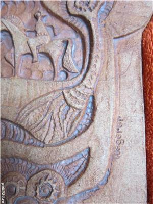 cadou rar placa ceramica semnata Wegerer arta de colectie Buchtal Germania'60 - imagine 3