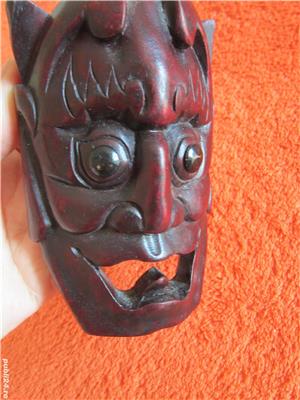 masca vintage Lucifer, sculptura lemn, Germania-un cadou inedit - imagine 3