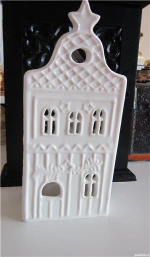 cadou rar decoratiune festiva suport lumanare,portelan Austria 