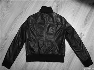 Jacheta piele Mustang, negru, masura S, impecabila - imagine 3