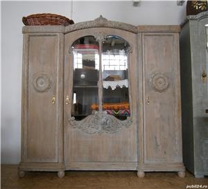 Sifonier vechi din lemn masiv de stejar reconditionat (Dulap/Mobila) - imagine 2