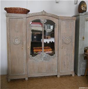 Sifonier vechi din lemn masiv de stejar reconditionat (Dulap/Mobila) - imagine 3