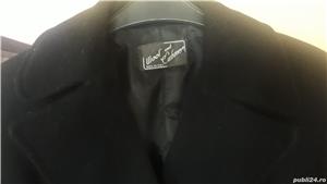 Vand palton din lana+casmir, culoare negru, marime M, impecabil - imagine 2