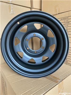 Jante din tabla off-road 15x8J 6x139.7 ET -35 Culoare Negru Mat - imagine 3