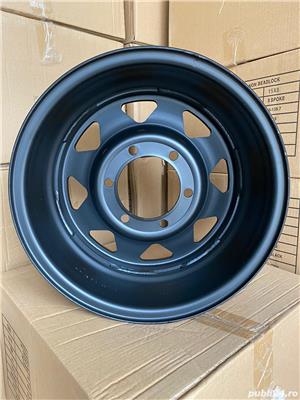 Jante din tabla off-road 15x8J 6x139.7 ET -35 Culoare Negru Mat - imagine 2