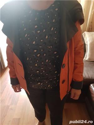 Geaca piele cu gluga - imagine 3