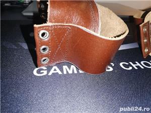 Cos catapulta nadire, piele groasa, cusaturi duble, capse metalice. - imagine 3