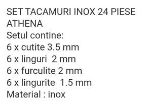 Set tacâmuri (24 piese). Inox - imagine 3