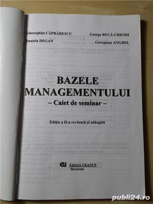 Vol."Bazele managementului" de Gheorghita Caprarescu - imagine 2