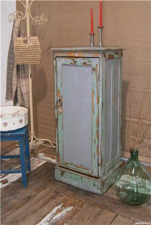 Dulap vechi de baie din lemn masiv de stejar reconditionat (Soldat)