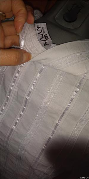 Camasa Dama, alba deosebita, decoltata si cambrata, maneci lungi - imagine 8