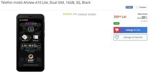 Telefon mobil Allview A10 Lite, Dual SIM, 2GB RAM, 16GB, 3G, Black - imagine 6