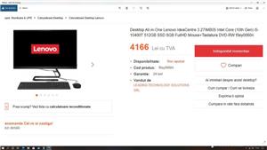 All-in-One Lenovo,i5-10400T, 27" Full HD,12GB DDR4,512GB SSD