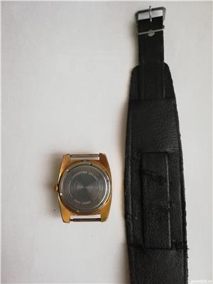 Ceas Wostok 18 jewels anii 1970, placat cu aur vintage colectie - imagine 2