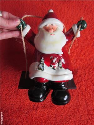 Mos Craciun pe leagan, vintage, made in Germany-cadou inedit