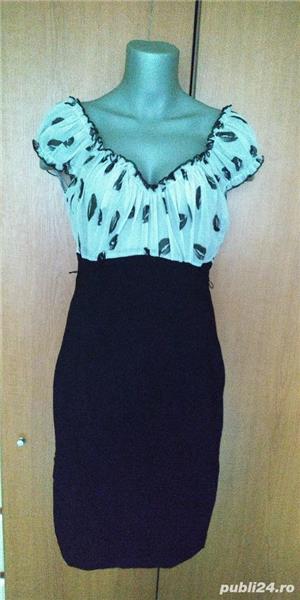 Rochie RedHerring negru-gri sexy , mulata, transparenta, M, UK - imagine 9