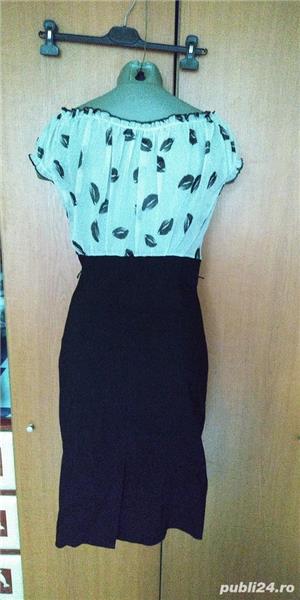 Rochie RedHerring negru-gri sexy , mulata, transparenta, M, UK - imagine 5