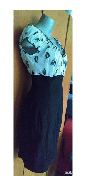 Rochie RedHerring negru-gri sexy , mulata, transparenta, M, UK - imagine 3