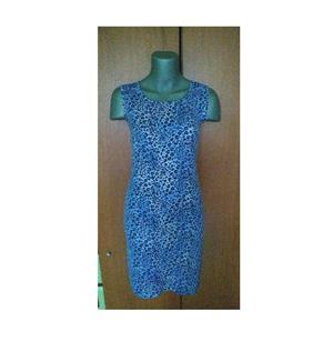 Rochie mini albastra animal print leopard, sexy & fashion , S-M