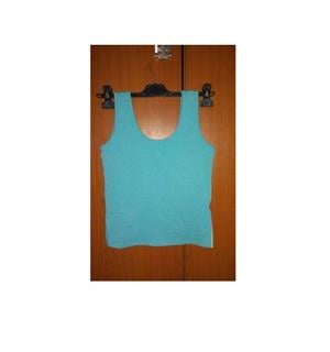 Maiou aqua cu imprimeu flori , deosebit, bumbac, S - imagine 6