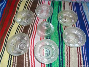 Serviciu de boluri semicristal pentru servit inghetata / dulceata, buc = 7