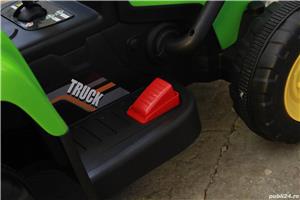 Tractor electric pentru copii Kinderauto BJ-611 70W 12V cu Remorca si RC  - imagine 5