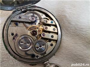 Ceas de buzunar din argint funcțional  - imagine 10