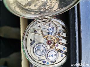 Ceas de buzunar din argint funcțional  - imagine 6