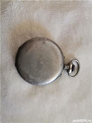 Ceas de buzunar din argint funcțional  - imagine 9