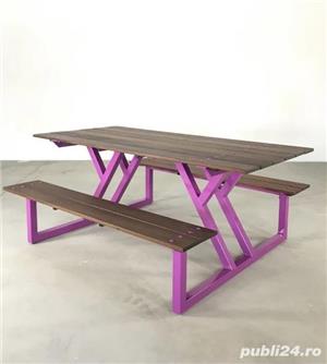 set masa picnic / set masa parc si gradina / mobilier urban - imagine 6