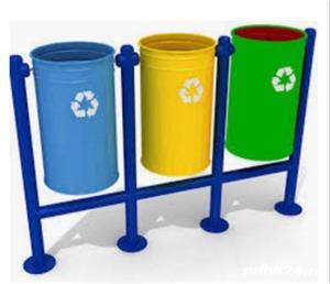 cos de gunoi parc   cos de gunoi   cos de gunoi cu scrumiera   mobilier urban  - imagine 6