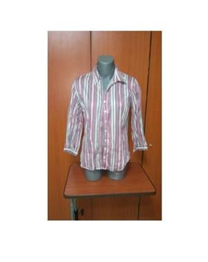 Bluza/Camasa VANHEUSEN ,cu dungi alb-roz , maneci 3/4 , UK