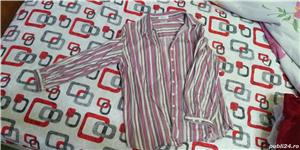 Bluza/Camasa VANHEUSEN ,cu dungi alb-roz , maneci 3/4 , UK - imagine 5