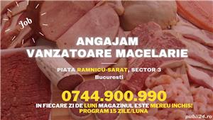 Angajare Vanzatoare macelarie 2 posturi disponibile