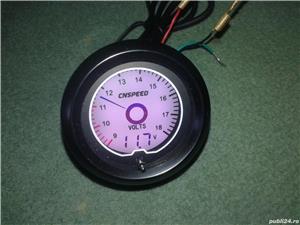 Ceas voltmetru digital 7 culori LCD - imagine 3