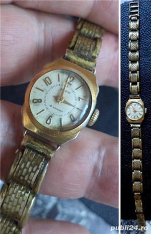 ceas damă Zaria, cal. 1801, placat cu aur, anii '60, funcțional