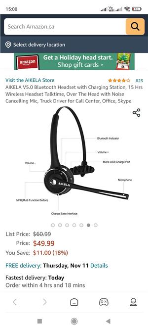 Casca casti Bluetooth conferinta, Callcenter AIKELA BH-M9A - imagine 4