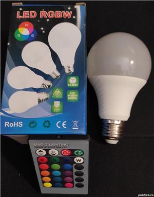 6 Becuri LED, albe, cu RGB, cu WiFi, cu telecomanda - imagine 9