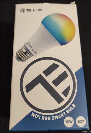 6 Becuri LED, albe, cu RGB, cu WiFi, cu telecomanda - imagine 7