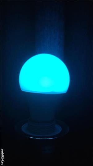 6 Becuri LED, albe, cu RGB, cu WiFi, cu telecomanda - imagine 8