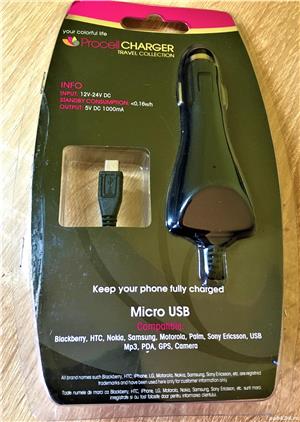 incarcator auto Procell, microusb