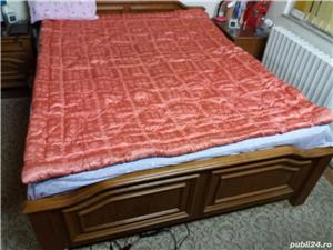 Plapuma de lana , patura lana , cuvertura matase , cerga lana taraneasca - imagine 8