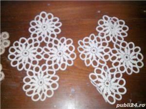 Fata de masa si mileuri din macrame vechi crosetate manual colectie - imagine 4