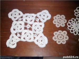 Fata de masa si mileuri din macrame vechi crosetate manual colectie