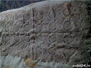 Fata de masa si mileuri din macrame vechi crosetate manual colectie - imagine 7