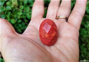 Inel Coral fatetat si Argint 925 - IN989 - inel rosu, cadou romantic, cadou sotie - imagine 5