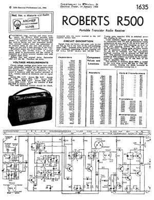 Radio Roberts R-500 anii '60 - germaniu - colectie - functional - imagine 4