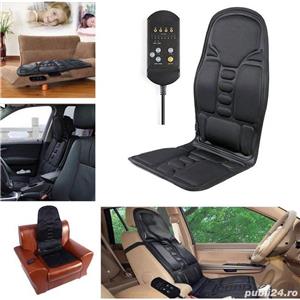 Husa Incalzire Scaun Universala Auto sau de Birou 5 Moduri de Masaj 3 Nivele de Intensitate 3 Viteze - imagine 7