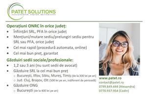 Consultanta, infiintare si gazduire firma (SRL,PFA) jud. Iasi