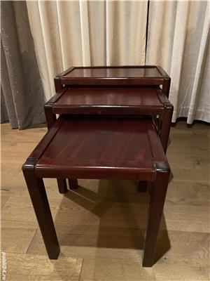 Set 3 masute cafea din lemn